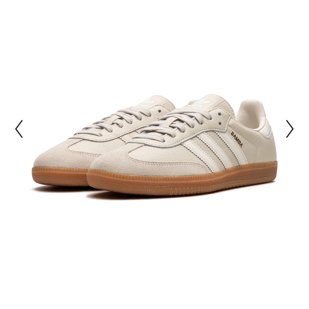 adidas Samba White and Tan Sneakers